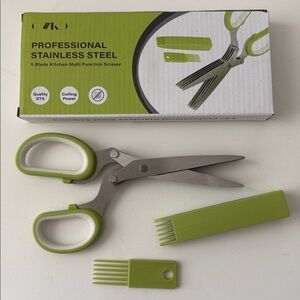 CWKD Professional Stainless Steel 5 Blade Multi Function Scissor